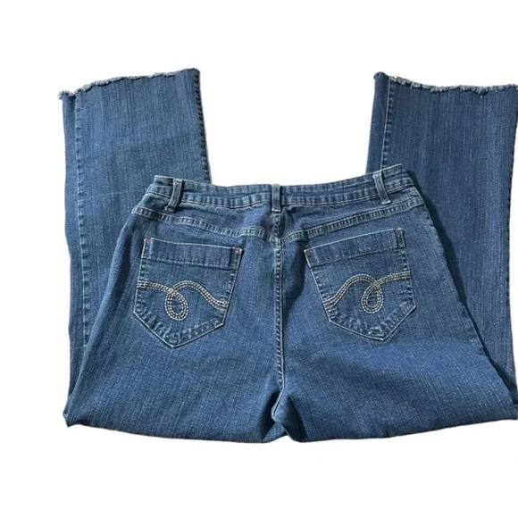 SMITHS Dungarees Denim Jeans Size 14 with raw hem - Picture 2 of 3